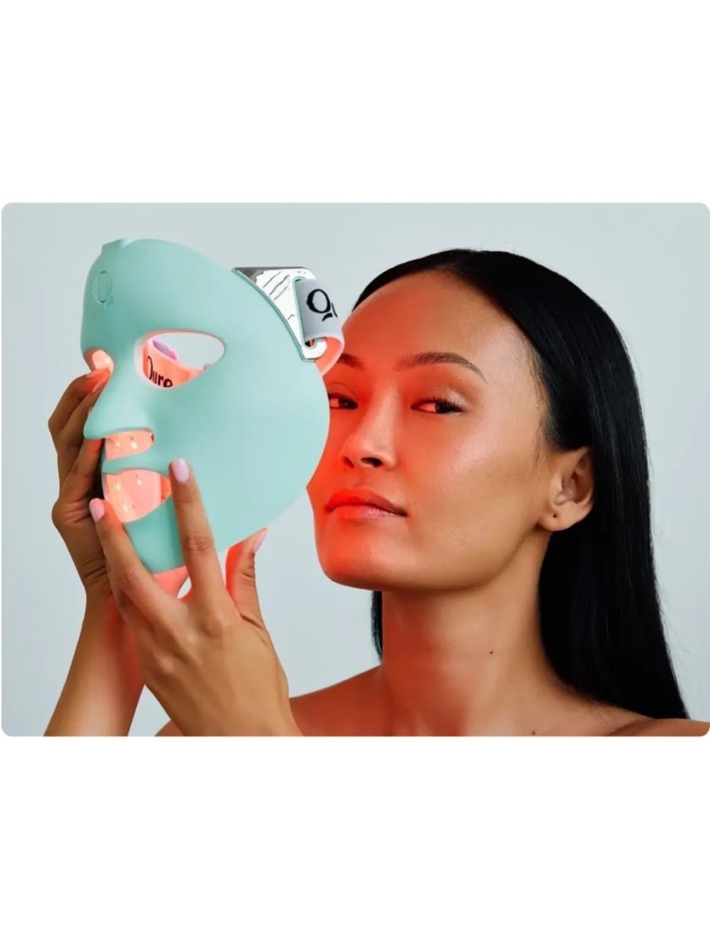 New in Box!! Qure At-Home LED Facial Mask in Mint for Skin Rejuvenation